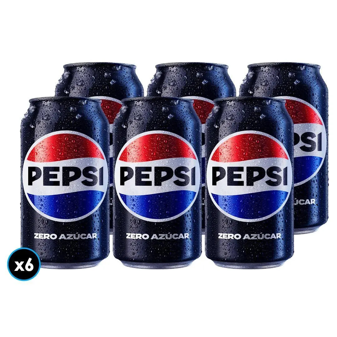 6x Bebida Pepsi Zero Lata 350cc