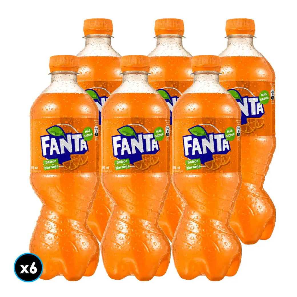 6x BEBIDA FANTA BOTELLA 591ML