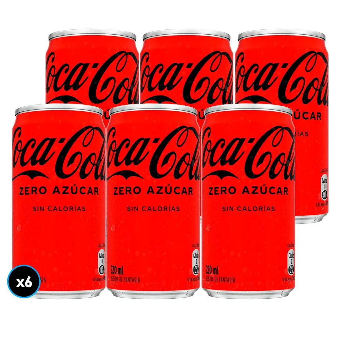 6x Bebida Coca-Cola Zero Azúcar 220cc