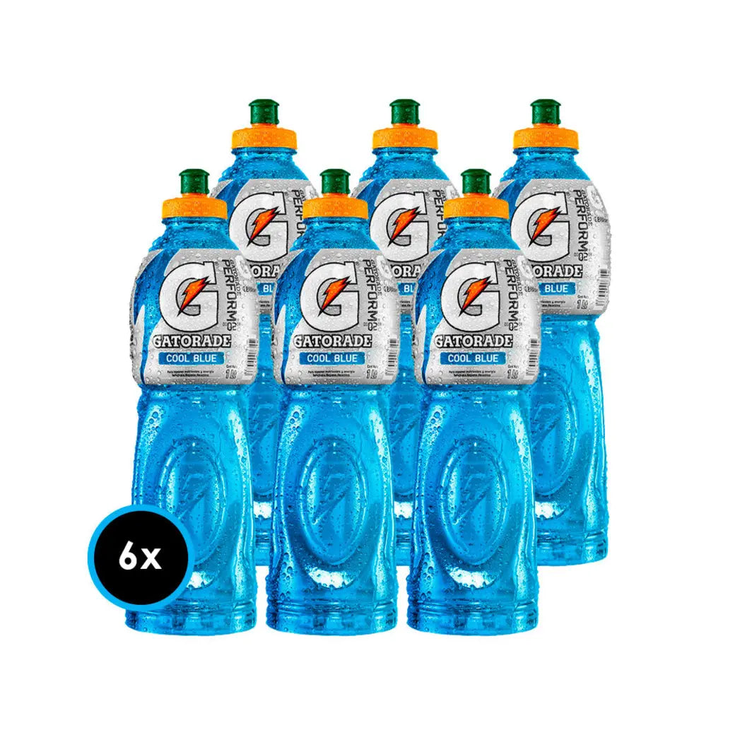 6x BEBIDA ISOTONICA GATORADE COOL BLUE 1LT