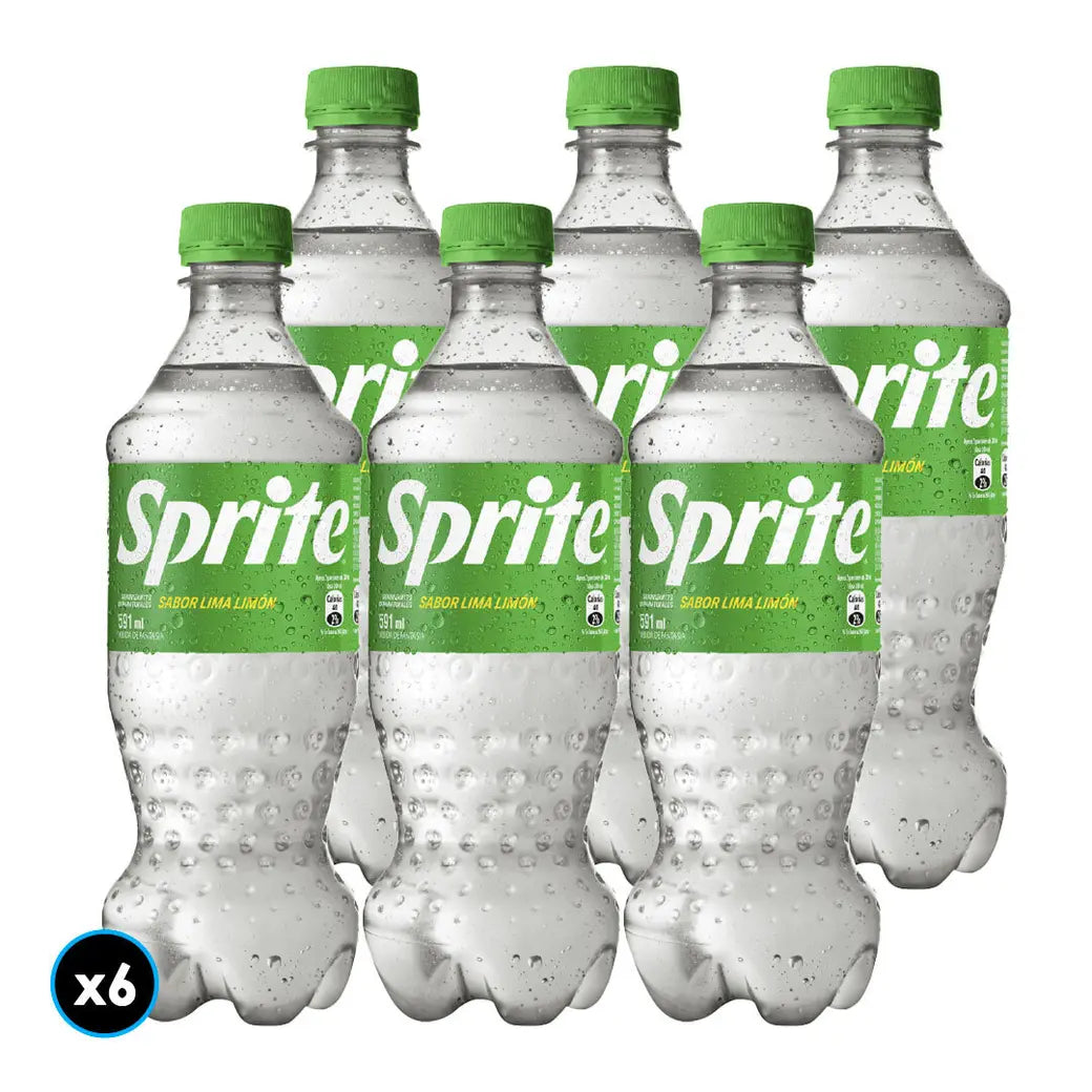 6x Bebida Sprite Botella 591cc