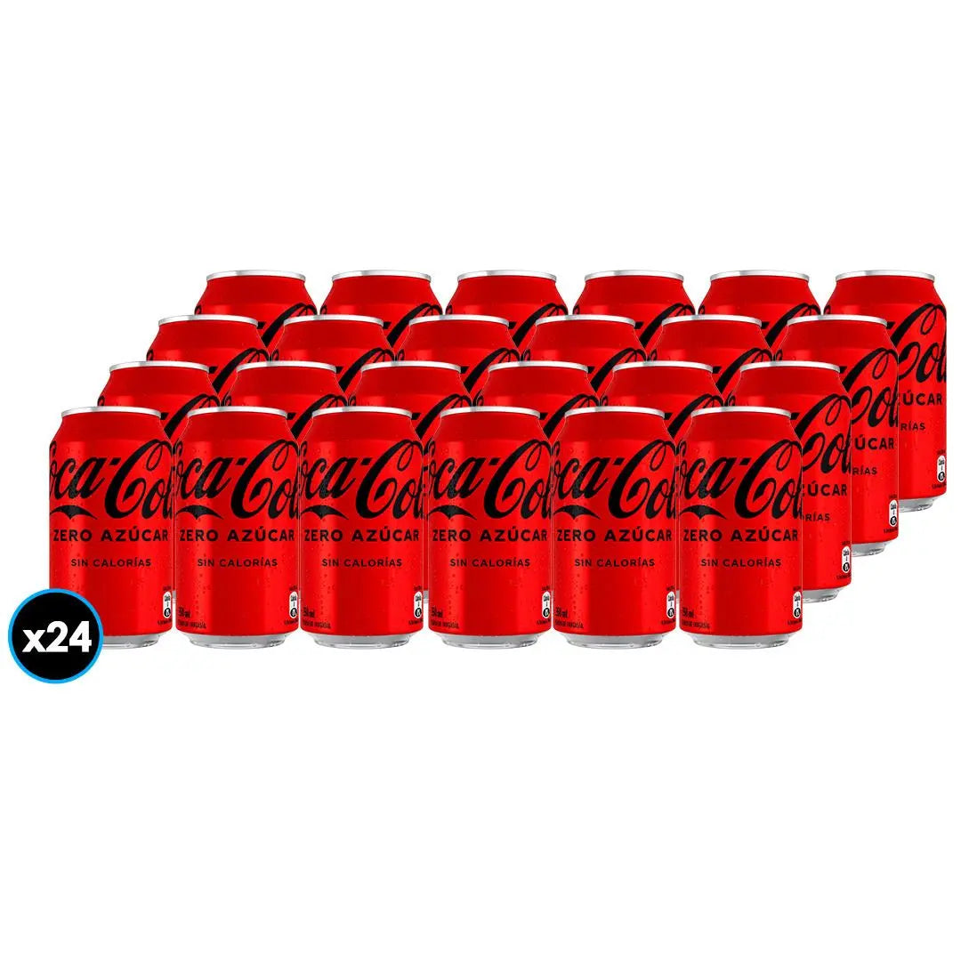 24x Bebida Coca-Cola Zero Azúcar en Lata 350cc