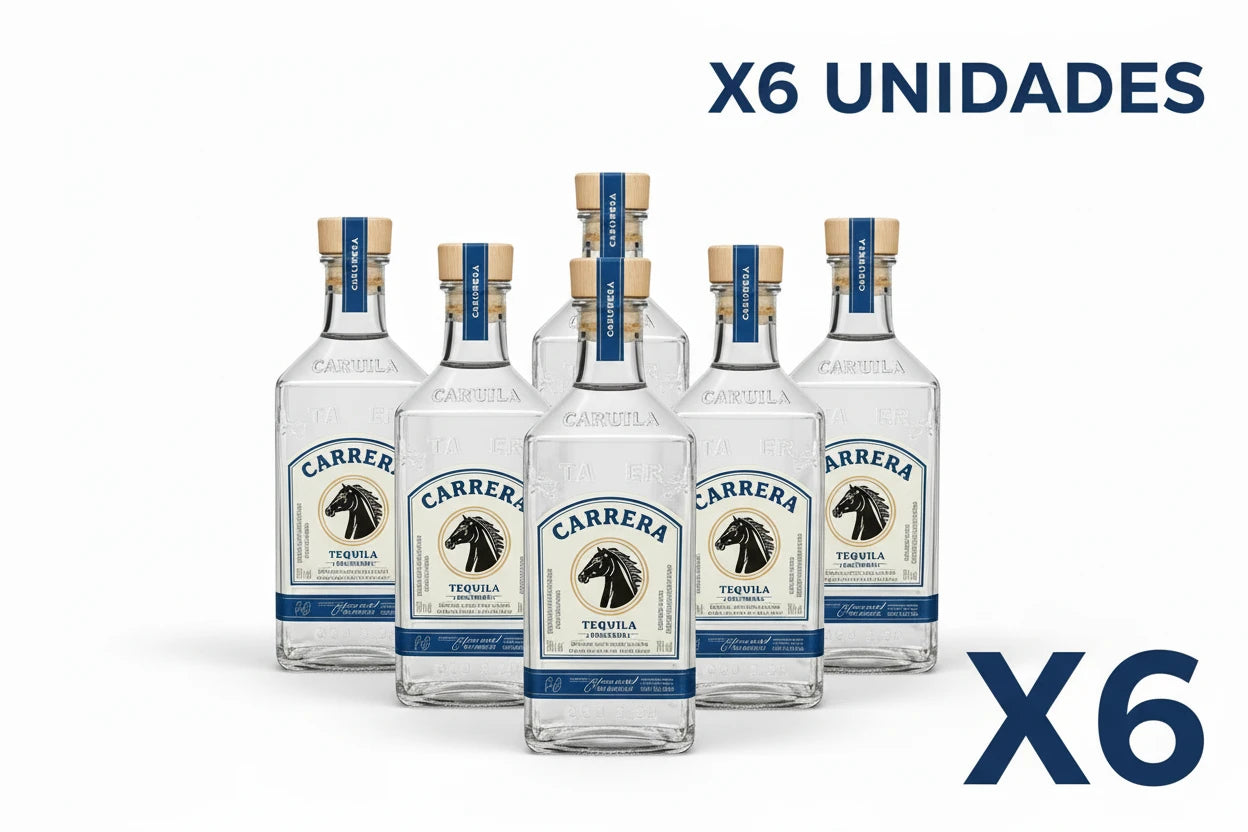 PACK 6 BOTELLAS DE TEQUILA CARRERA BLANCO