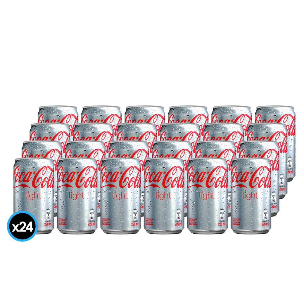 24x Bebida Coca-Cola Light Lata 220cc