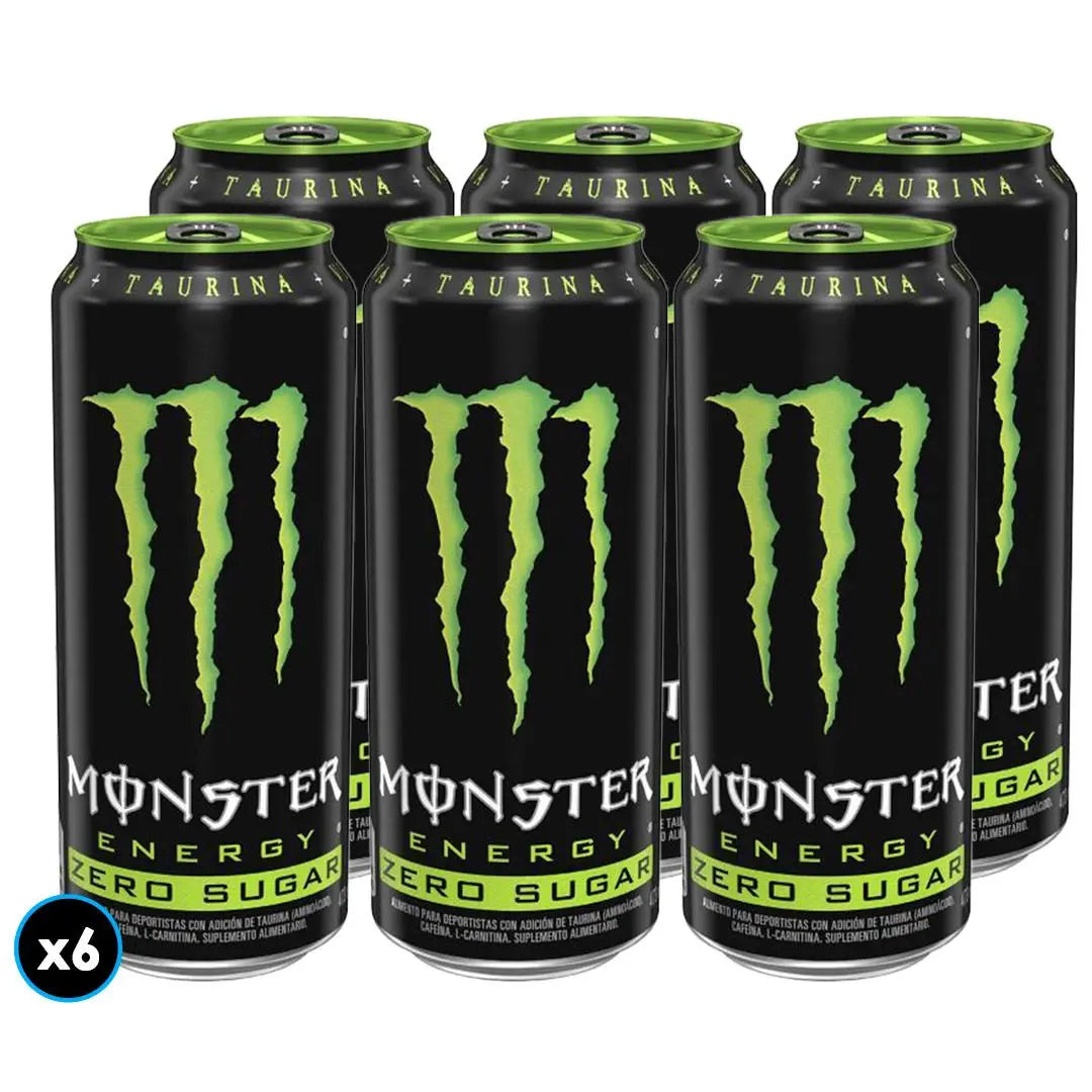 6x ENERGETICA MONSTER ENERGY ZERO SUGAR 473CC