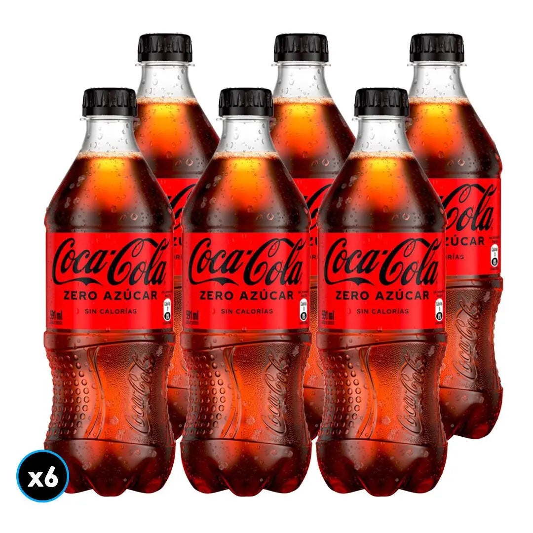 6x BEBIDA COCA COLA ZERO BOTELA 591CC