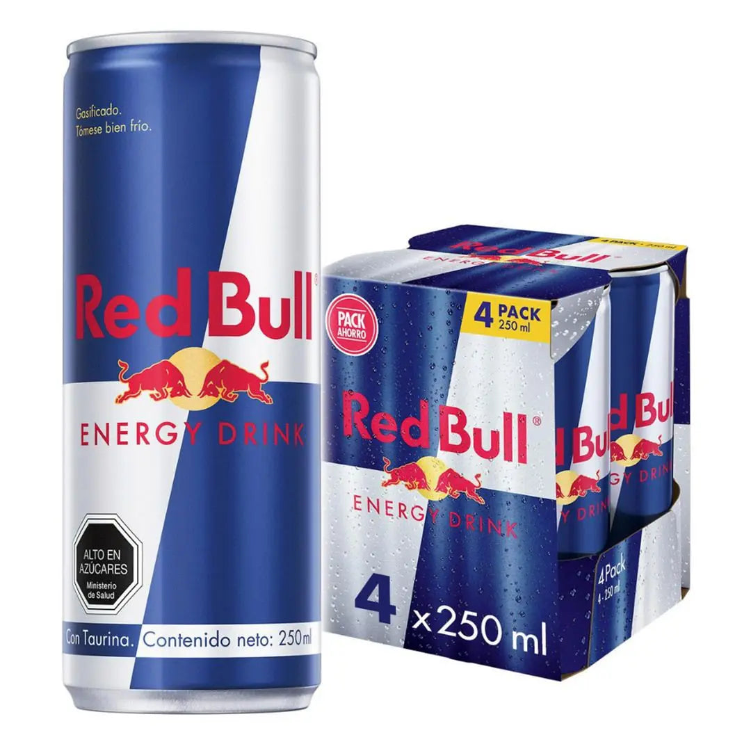 4x BEBIDA ENERGETICA RED BULL 250ML