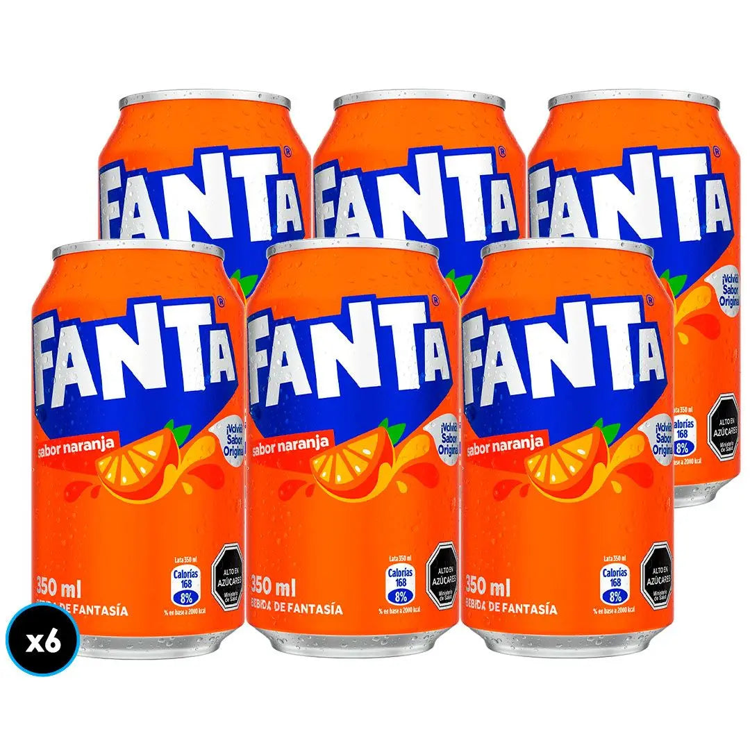 6x Bebida Fanta Lata 350cc